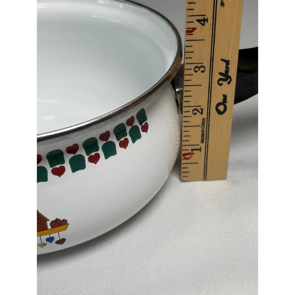 Vintage Enamel Saucepan 